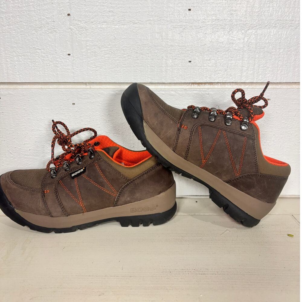 BOGS Tumalo hiking boots waterproof Women's size 7 brown orange ankle height